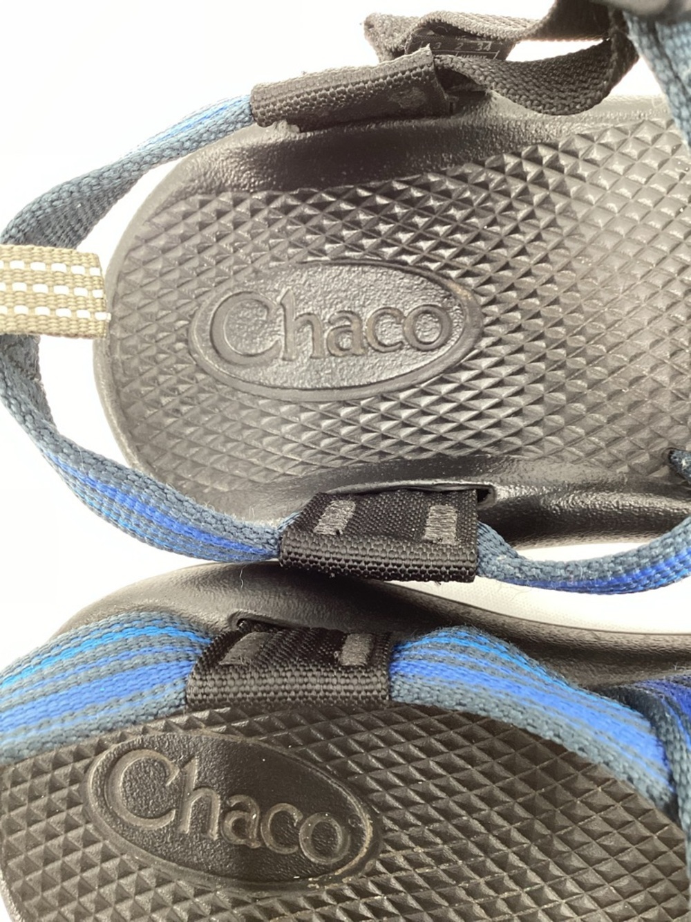 Chaco Black Outdoor Sandal with Blue Accent Strap - Picture 8 of 12